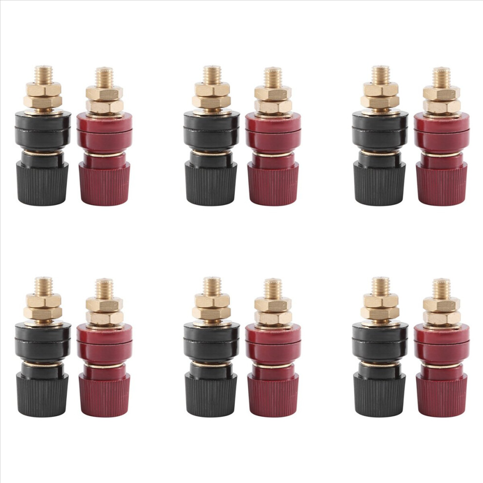 12Pcs Terminal Binding Post, 555 Type Brass Pillar Terminal Block M8 Thread Diameter Binding Post 220V-380V 200A 4854166061667