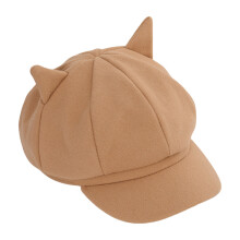 Béret pour filles, chapeau à bec de canard, couvre-chef de-Beige