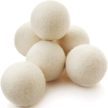 Natural Laundry Softener, Organic Handmade Wool Dryer Balls, Hypoallergenic For Sensitive Skin And Babies, Reduces Static & Wrinkles, Energy Saving,