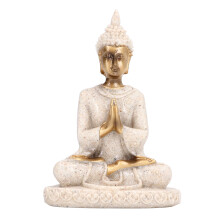 Cadeau divin oriental, statue de Bouddha en méditation faite à la main en résine, figurine réaliste pour la décoration de la maison ou du bureau