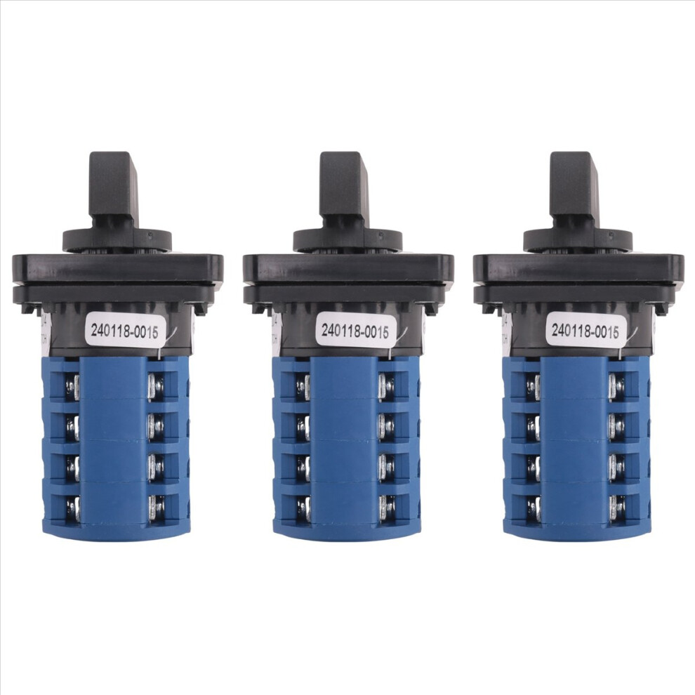 3X Rotary Switch On-Off-On 3Position 4Phases 20A 500V Double Speed Motor Switch Small Plate Changeover Cam Switch Lw8-20 4854166075589