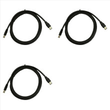 3X Black IEEE 1394 Firewire 400 to Firewire 400 Cable, 6 Pin/6 Pin Male / Male - 10 FT