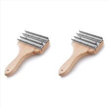 2X One-Handed 7-3/4 Inch Polishing Wheel Rake for Removing Residual Compounds and Metal From Buffing Wheels
