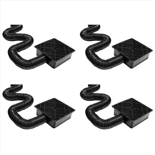 4X Catch Basin Downspout Flexible Extension Storm Drain Catch Basin Drainage System Drain Adapter