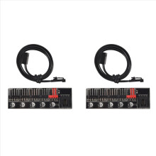 2X 5 Port PC Fan Hub Splitter Speed Controller Adapter for 4 Pin PWM Cooler Cooling Fan Computer Cables Connectors