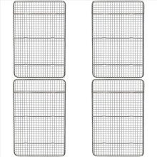 4X Cooling Rack and Baking Rack, Fits Quarter Sheet Pan, Stainless Steel, Wire Baking Cookie Bacon Racks 39 X 28CM