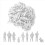 1:50 White Figures Architectural Model Human Scale HO Model Plastic Peoples,100 Pieces 2