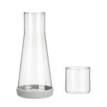 Carafe à eau de chevet, carafe à eau aromatisée, idéale pour les boissons chaudes ou froides (pichet de 800 ml + gobelet de 170 ml)