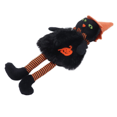 Λούτρινο παιχνίδι μάγισσας για το Halloween, τρομακτικός διακοσμητικός σύντροφος, 2