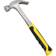 DIY Heavy Duty Claw Hammer OnePiece Forged PVC Cushion Handle Antivibration Carbon Steel 0.75 Kg 1 Pc