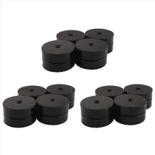 12PCS HiFi Speaker Isolation Feet Cushion Pads Stand Feet 40X23mm Aluminum Vibration Dampener Black