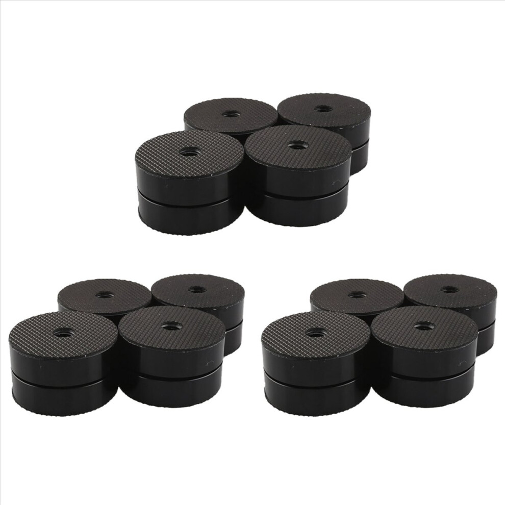 12Pcs Hifi Speaker Isolation Feet Cushion Pads Stand Feet 40X23mm Aluminum Vibration Dampener Black 4854166055543