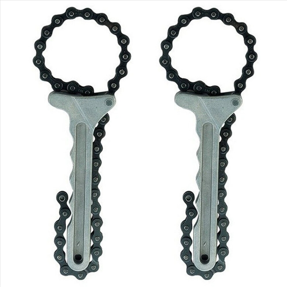 2X Oil Filter Chain Wrench Pliers Remover Filter Wrench Engine Oil Grid Filter Chain Wrench Handle Wrench Disassembly 4854166075459