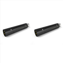 2X Professional XLR 3Pin 48V Phantom Power Adapter for Dynamic Microphone 28Db Gain PreAmp Adaptor