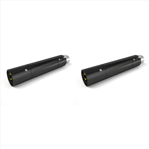 2X Professional XLR 3Pin 48V Phantom Power Adapter for Dynamic Microphone 28Db Gain PreAmp Adaptor