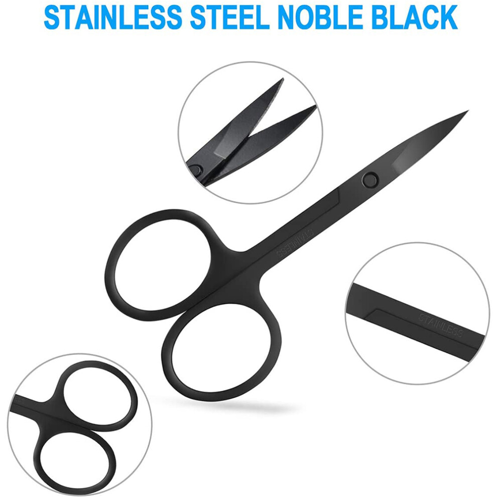 Professional Eyebrow Grooming Set, Eyebrow Razor with Stainless Steel Blade, Foldable Eyebrow Razor, Precision Eyebrow Scissors, Slant Tweezers,