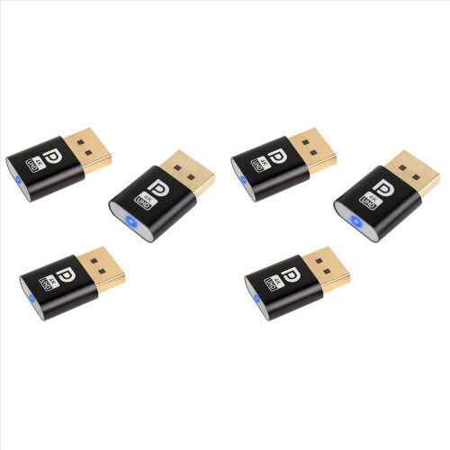 4K Displayport Dummy Plug DP Virtual Display Adapter DP Dummy Plug EDID Headless Ghost Emulator Accessories for PC 6Pcs