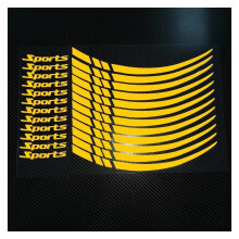 Motorcycle Rim Tape Reflective Wheel Stickers 1821 Inch Yellow Waterproof Safety Stripes