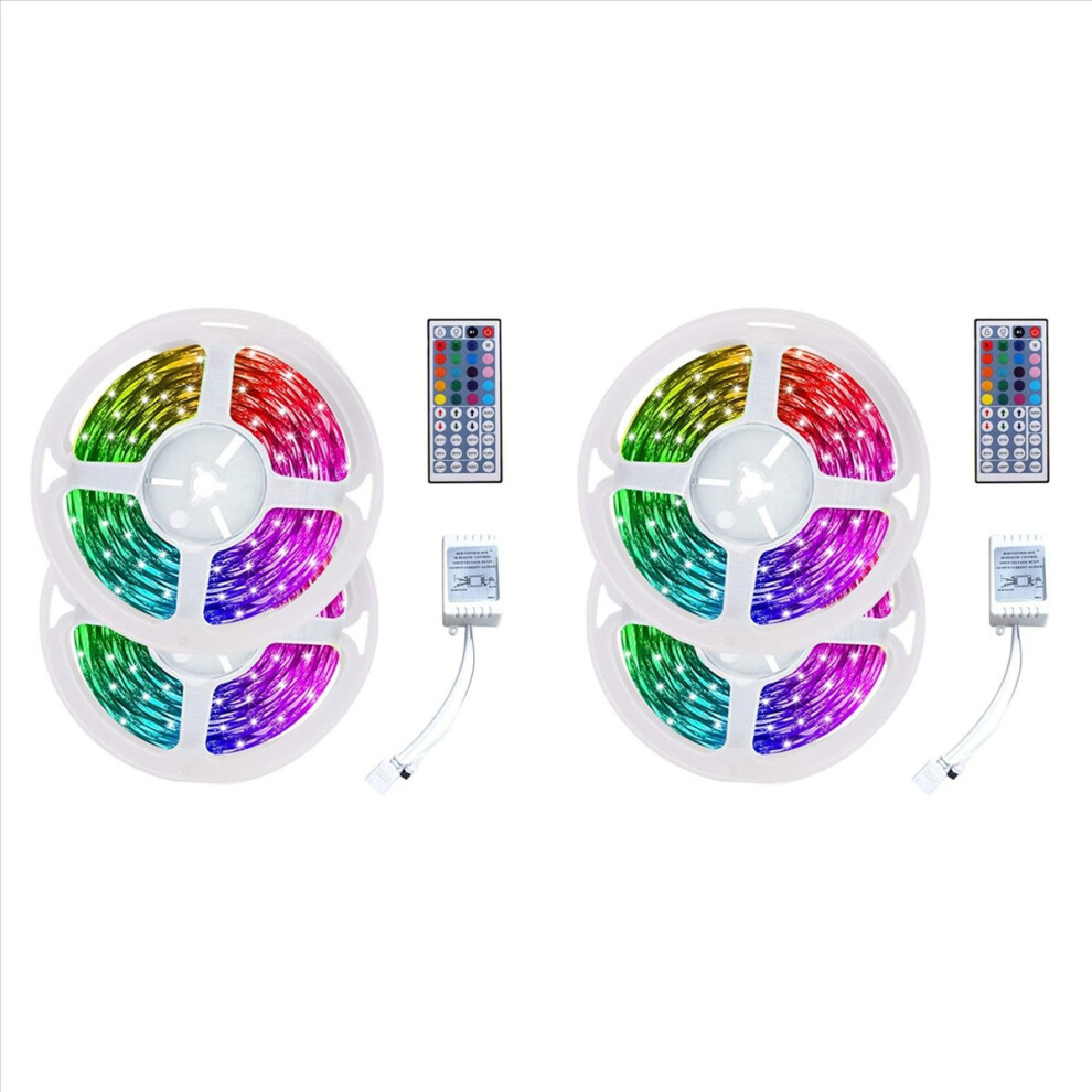 2Pcs 10M Rgb Strip 3528 600Led Flexible Led Strip With 44 Key Remote+Controller Light 4854166059527