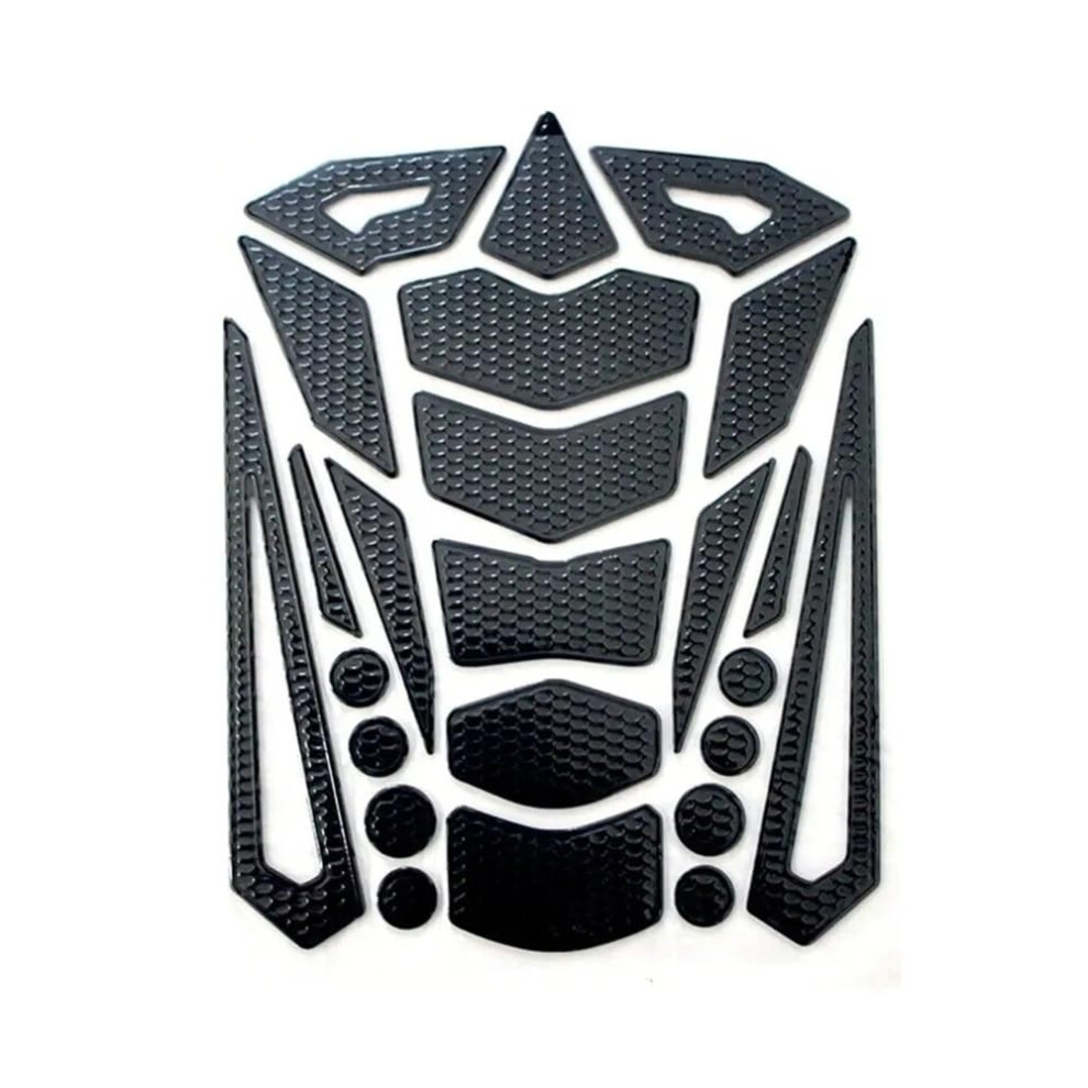 Motorcycle Tank Pad Waterproof 3D Rubber Nonslip Fuel Tank Protector Sticker Black 9119770006318