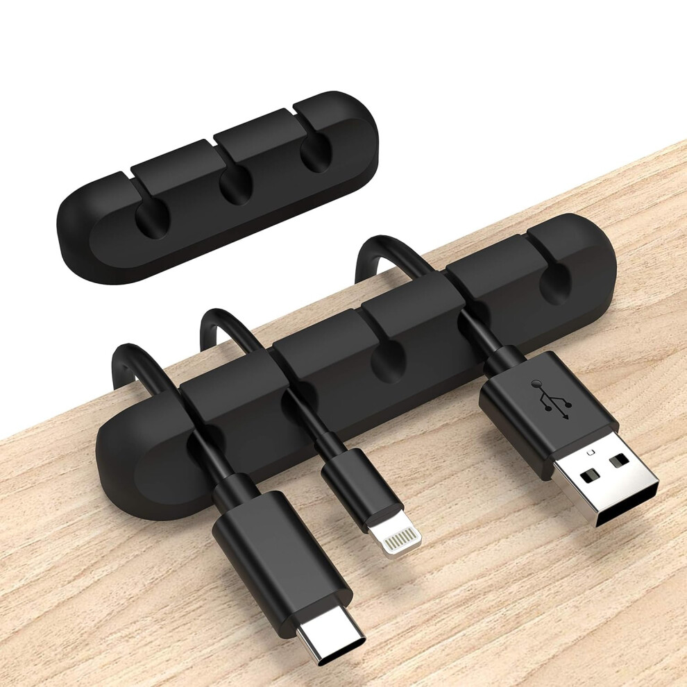 Cable Organizer And Clips With Strong Adhesive Compatible With 3M, Silicone Multislot Holder For Desk, Car, Home 9119770006851