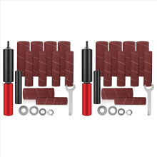 2X Drum Sander Set,Rubber Sanding Drum Spindle Sander Adapter, with 120 Grit Sandpaper Drum, Sanding Sleeves Power Drill