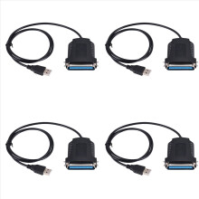 4X USB to Parallel 36 Pin Centronics Printer Adapter Cable