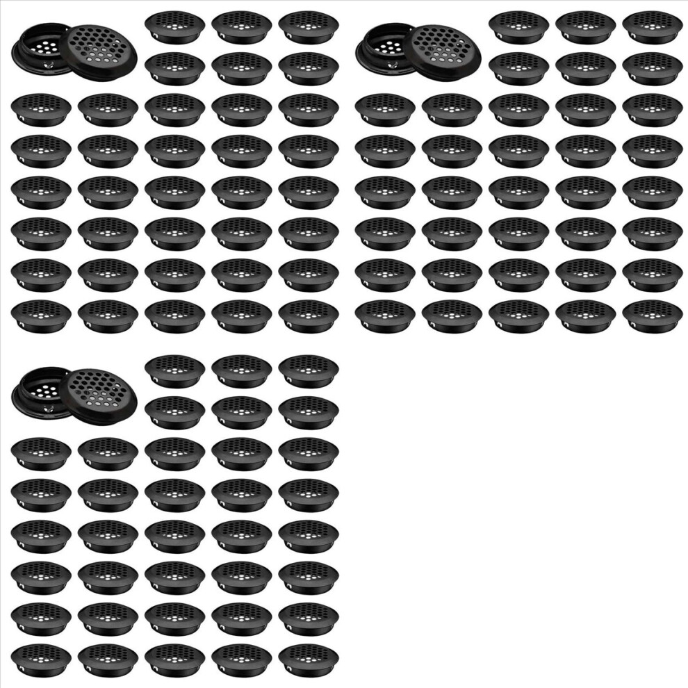 Air Vent Louver, 150Pcs 35Mm Stainless Steel Round Mesh Hole Circular Soffit Vent For Wardrobe Drawer Bookcase Kitchen 4854166071574