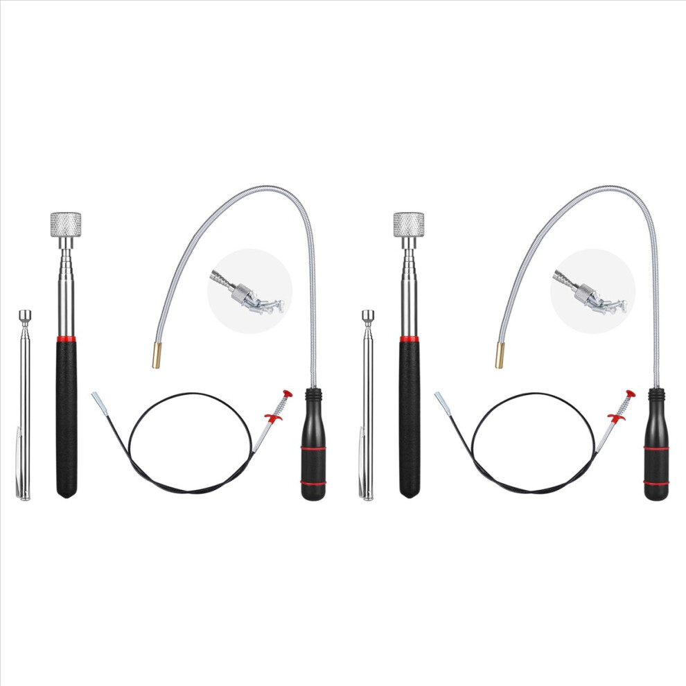 8 Pack Telescoping Magnet Pick-Up Tool Set, Extendable Magnetic Telescoping Pickup Tool 1-15 Lb & 23Inch Bendable Spring 4854166079037