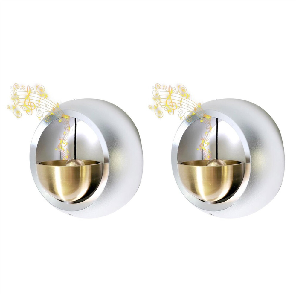 2X Shopkeepers Bell For Door Opening,Door Chime For Business When Entering Magnetically-Attached Bells For Door Silver 4854166080033