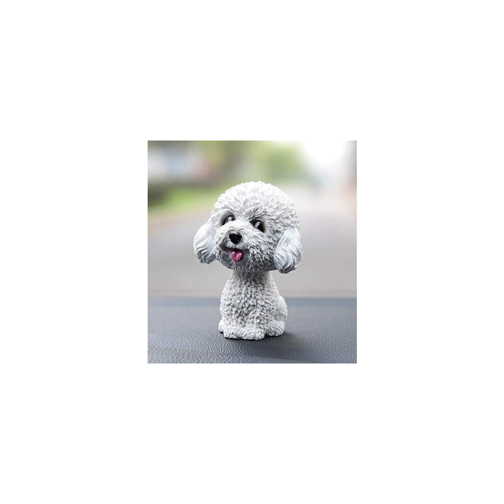 Shaking Head Toy For Car Dashboard Decor, Resin Simulation Lifelike Dog Decoration With Flexible Spring Connection, Eco Friendly Ornament No Battery 9139052708082