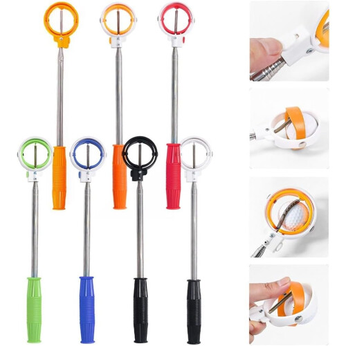Portable Telescopic For Golf Ball Retriever Adjustable Length Telescoping White 2