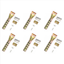 6X Paint Scraper Heavy Duty Alloy Scraper with 12PCS Double-Sided Blades for Removing Grout, Paint, Glue, Rust