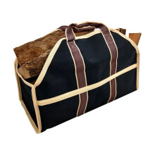 Firewood Carrier with Heavy Duty Handles, Large Capacity Weather Resistant Log Tote Bag for Camping