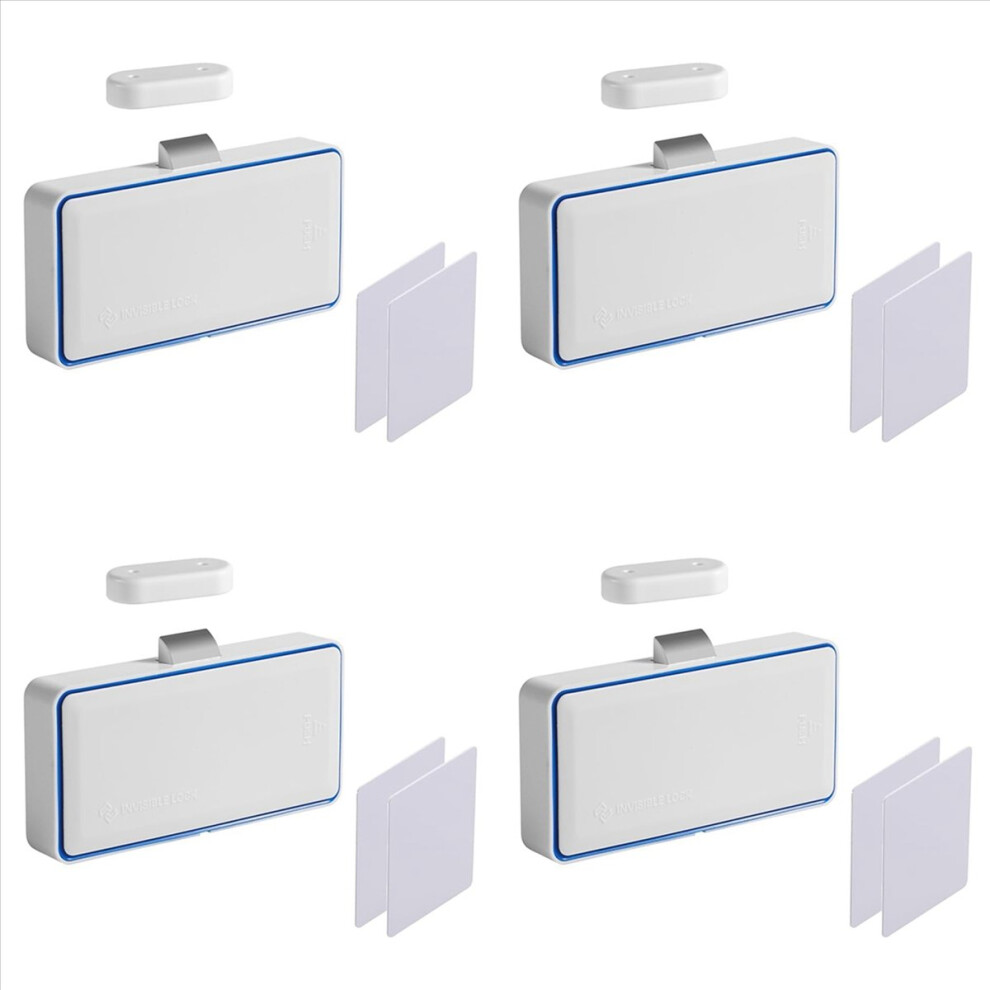 4X Hidden Cabinet Lock, Smart NFC RFID Electronic DIY Child Safety Proofing Lock for Cabinet Drawer Locker Cupboard