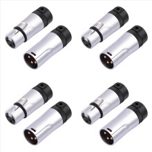 4X Male/Female Compact XLR Microphone Solder Adapter Adjustable 90 Right Angle 3Pin XLR Solder Connector 3 PIN XLR Ends