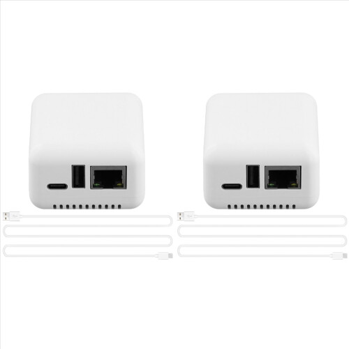 2X P330 Mini Print Server USB 2.0 Cable Connection Easy Printing,Mini NP330 Cloud Printing Print Server