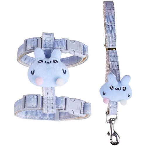Harness And Leash Escape Proof Adjustable No Pull Kitten Harness Blue Size M For Walking 1