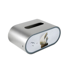 LED-tissueboxhouder Slaapkamer Desktop Servet Opbergdoos met-Wit
