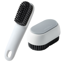 Liquid Shoe Brush For Quick Cleaning, Stain Removal Brush With Comfortable Grip And Rounded Arc Handle, Long-Handled Brush And Short-Handled Stain Cle