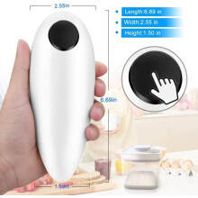 Arthritis Assistance Tool Can Opener, Prevent Hand Pain Ergonomic Push Button Senior Friendly Design Multiple Jar Grips Portable Kitchen Gadget,