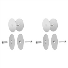 4 Set Door Hole Cover Plate,2-5/8 Inch Diameter Round Deadbolt Cover Plate,Door Knob Hole Cover Plate Silver