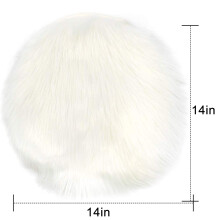 Living Room Decor, Faux Fur Rug for Chair Cushion and Table Mats, Multifunctional White Artificial Wool Super Soft Rug Won't Fall Off Chair