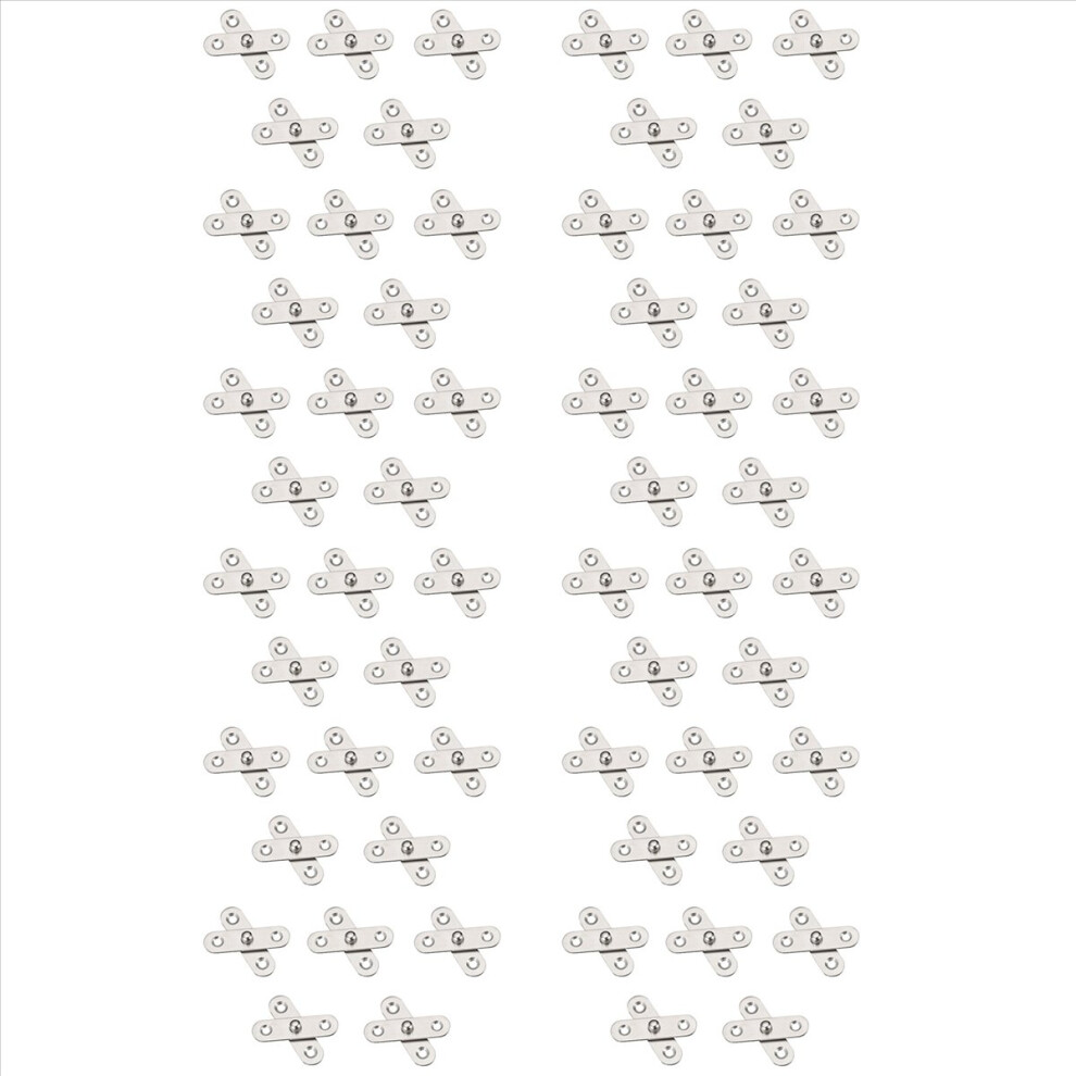 60Pcs Shed Door Hinges Kitchen Cabinet Hidden 360 Degree Rotation Pivot Stainless Steel Rotating Rotatable 57X16 Mm 4854166083652