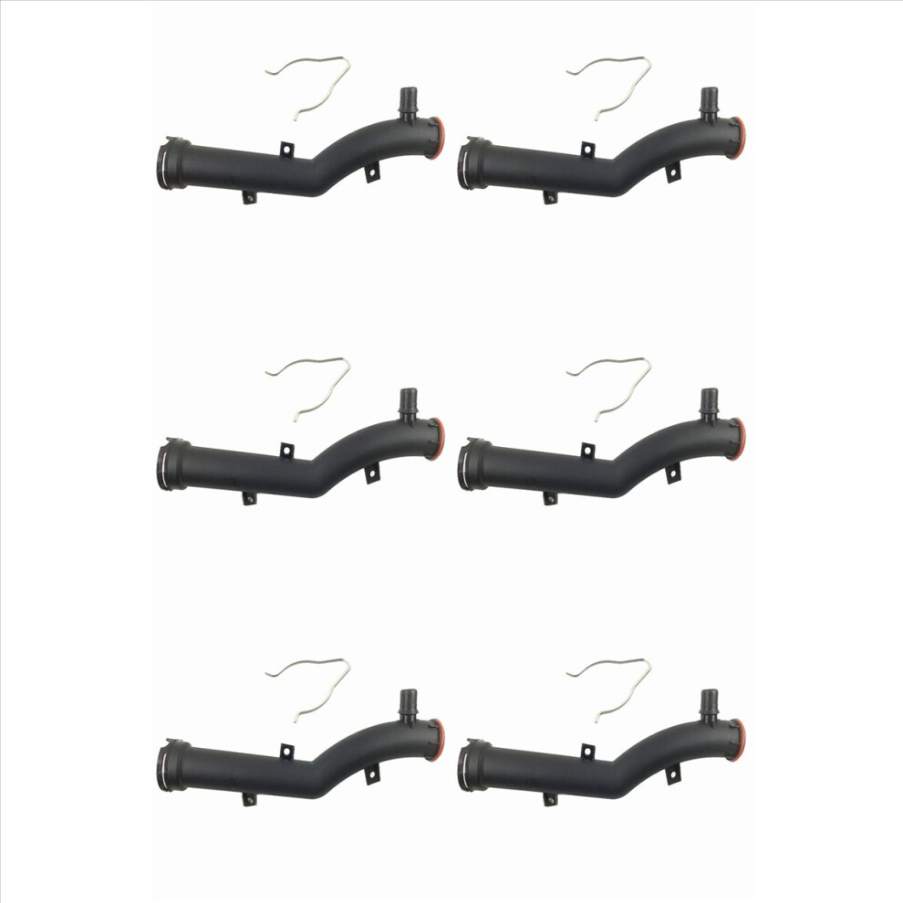6X 9800661880 1351Vf Engine Coolant Water Hose With Metal Clip Lock For C4 207 4854166000499
