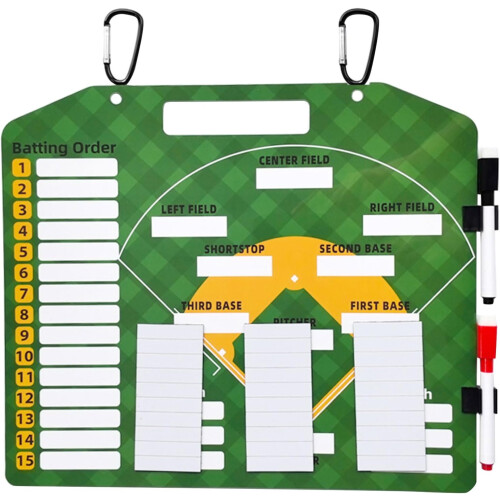 Baseball Dry Erase Coaches Clipboard With Lineups Whiteboard 1