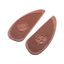 Motorcycle Tank Pad and Grip AntiSlip Vintage Knee Protector Universal for Yamaha Dark Brown