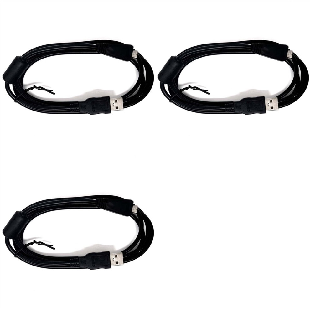 3X Usb Data Cable For -Md3 Dsc-W350,Dsc-W350d,Dsc-W360 Dsc-W380 Dsc-W390 Dsc-W570 Dsc-W570d Dsc-W580 Black 4854166098502