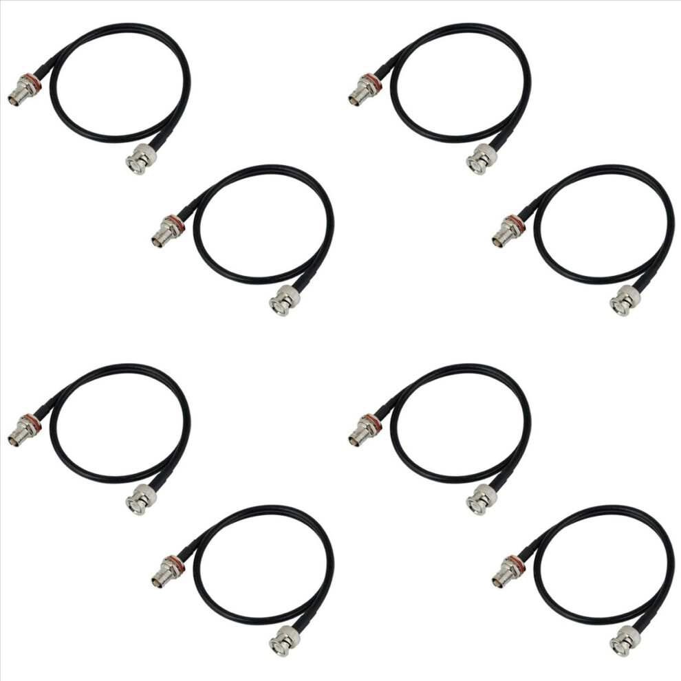 Wireless Microphone Antenna Extension Cable 2Ft With Bnc Connector, 8-Pack For Rack Mount Systems 4854166082648