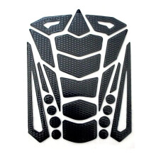 Motorcycle Tank Pad Protector Fishbone Sticker Universal Fit for Fuel Gas Tank Black